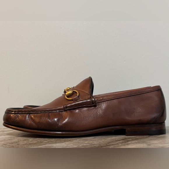 GUCCI 1953 Horsebit Leather Loafer Brown Ombre 8 / 8.5 US $1100 Brixton Jordaan - Picture 3 of 11